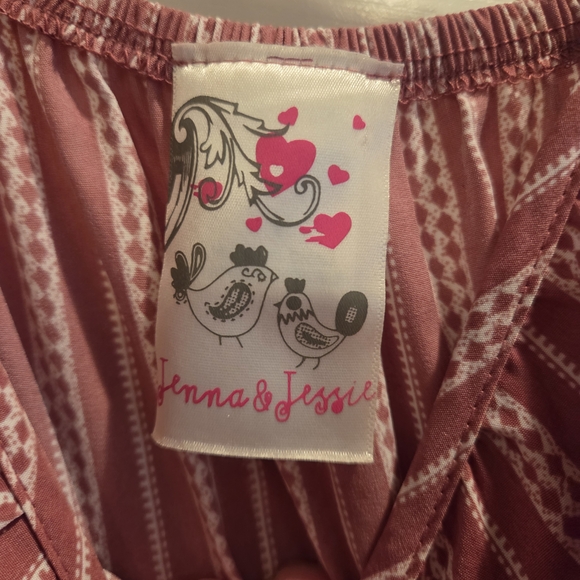 Striped Pink Jumpsuit for Kids - Picture 5 of 7